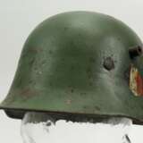 3. Reich: Polizei Stahlhelm M31 - 2 Embleme. - Foto 1