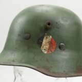 3. Reich: Polizei Stahlhelm M31 - 2 Embleme. - Foto 3