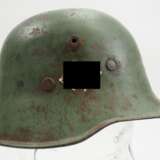 3. Reich: Polizei Stahlhelm M31 - 2 Embleme. - Foto 4