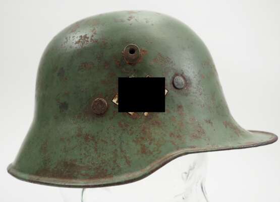 3. Reich: Polizei Stahlhelm M31 - 2 Embleme. - Foto 4