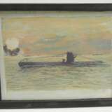 Kriegsmarine: U-Boot Aquarell - 2 Exemplare. - Foto 2