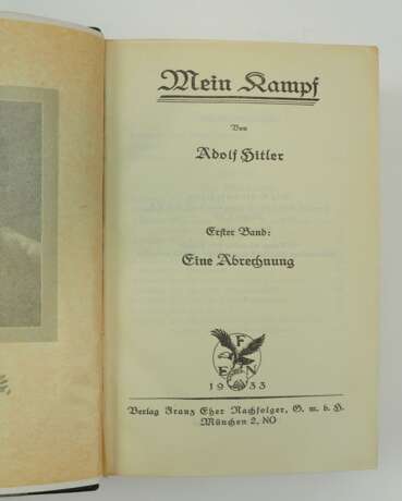 Hitler, Adolf: Mein Kampf - 3 Seiten Goldschnitt. - photo 1