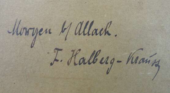 Halberg-Kraus, Fritz (1874-1951): Morgen bei Allach. - photo 4