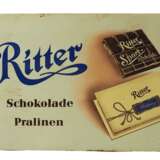 Reklame-Emailleschild: Ritter Sport Schokolade - Pralinen. - Foto 1