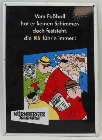 Reklame-Emailleschild: Nürnberger Nachrichten. - Foto 1