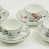 Meissen: Mokka Set für 4 Personen, Blumendekor, um 1850 - 1. Wahl. - Foto 1