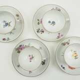 Meissen: Mokka Set für 4 Personen, Blumendekor, um 1850 - 1. Wahl. - Foto 2