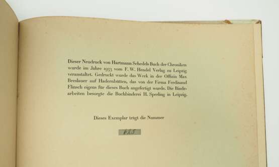 Schedel, Hartmann: Buch der Chroniken (Nachdruck 1933). - photo 6