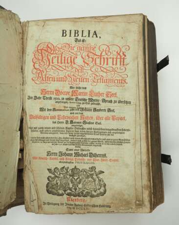 Biblia - Heilige Schrift - Nürnberg 1755. - photo 2