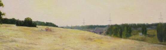 Летний вечер. После купания. Canvas on the subframe Oil paint Realism Summer landscape Byelorussia 2006 - photo 3