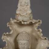 Große Blanc-de-Chine-Figur "Der Medizinbuddha Bhaisajyaguru" - photo 2