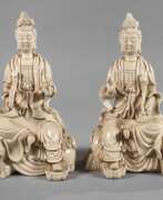 Обзор. Blanc-de-Chine-Figuren der Bodhisattvas Samantabhadra und Manjusri