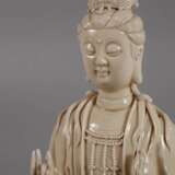 Blanc-de-Chine-Figuren der Bodhisattvas Samantabhadra und Manjusri - photo 2