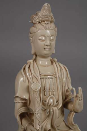 Blanc-de-Chine-Figuren der Bodhisattvas Samantabhadra und Manjusri - photo 7