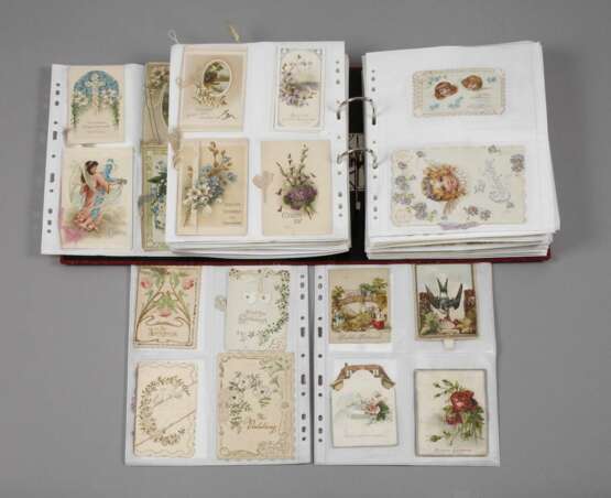 Sammlung Anlasskarten um 1900 - Foto 1