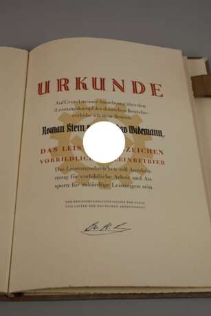 Große Urkundenmappe vorbildlicher Kleinbetrieb - photo 4