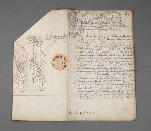 Amtliches Schreiben Dresden 1752 - Foto 1