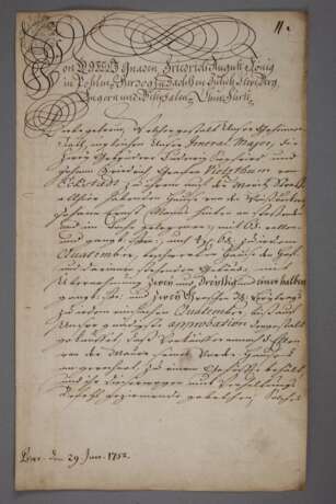 Amtliches Schreiben Dresden 1752 - фото 2