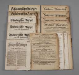 Konvolut Zeitungen 19. Jahrhundert