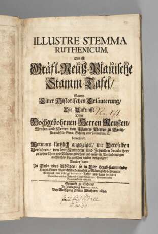 Reuß-Plauische Stamm-Tafel 1684 - photo 1