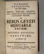 Bücher & Handschriften. De Rebus Gestis Hungariae Regum 1742