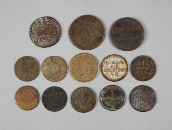 Konvolut Kleinmünzen Reuß - Foto 1