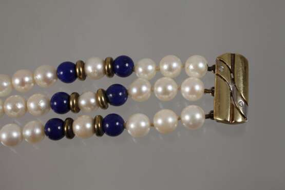 Perlenarmband mit Lapislazuli - Foto 3