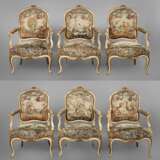 Sechs Louis-XV.-Fauteuils à la Reine - photo 1