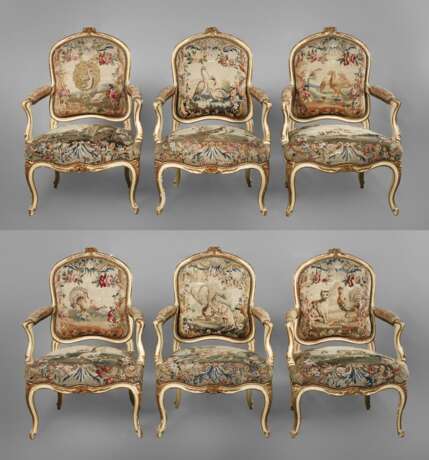 Sechs Louis-XV.-Fauteuils à la Reine - photo 1