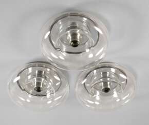 Drei Donut-Lampen Midcentury