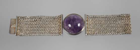 Breites Armband mit Amethyst - photo 1