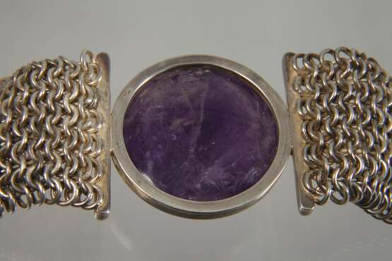 Breites Armband mit Amethyst - photo 3