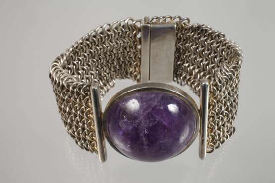 Breites Armband mit Amethyst - photo 4