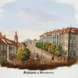 Meissen Teller "Schlossplatz in Warmbrunn" - Foto 3