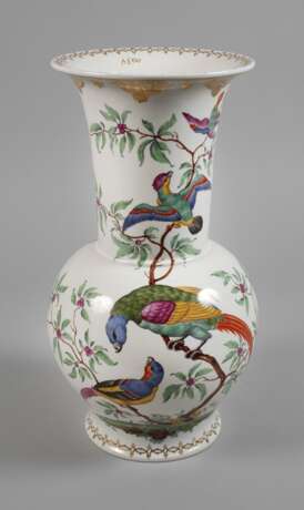 Nymphenburg große Balustervase Vogelmalerei - photo 1