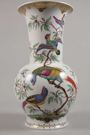 Nymphenburg große Balustervase Vogelmalerei - photo 2