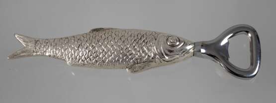 Silber figürlicher Flaschenöffner als Fisch - фото 1