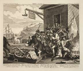 William Hogarth, &quot;France Plate I - Die Invasion&quot;