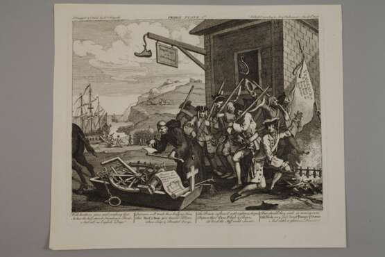 William Hogarth, "France Plate I - Die Invasion" - photo 2