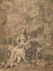 Aegidius Sadeler, Madonna mit Kind in Landschaft