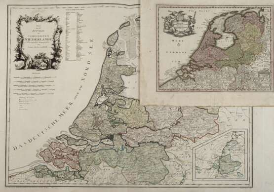 Zwei Kupferstichkarten Niederlande - photo 1