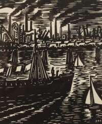 Frans Masereel, Industrielandschaft an der Elbe