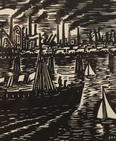 Frans Masereel, Industrielandschaft an der Elbe - photo 1