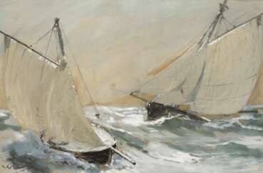 Georg Romin, Segelboote auf hoher See