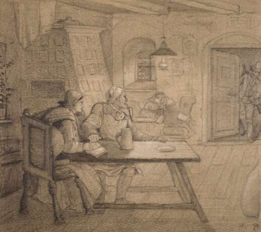 Hugo König, attr., In der Bauernstube - Foto 1