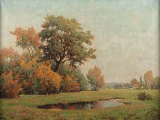 Johannes Berger, &quot;Herbstwald am Dorf&quot;