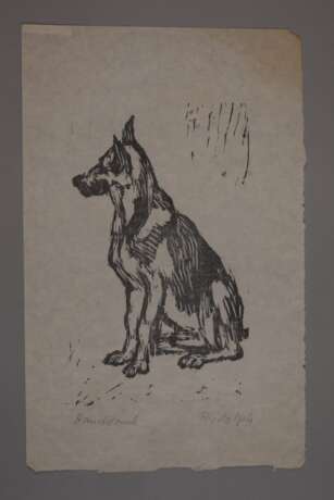 Wilhelm Rudolph, Sitzender Schäferhund - Foto 2