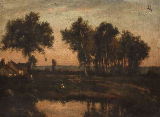 Théodore Rousseau, Abend am Weiher - Foto 1