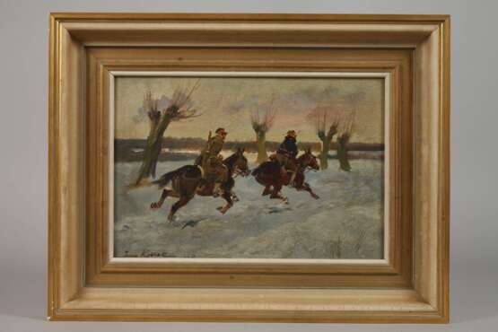 Jerzy Kossak, attr., Zwei Reiter in Winterlandschaft - photo 2