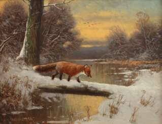 Otto Scheuerer, Fuchs im Winterwald